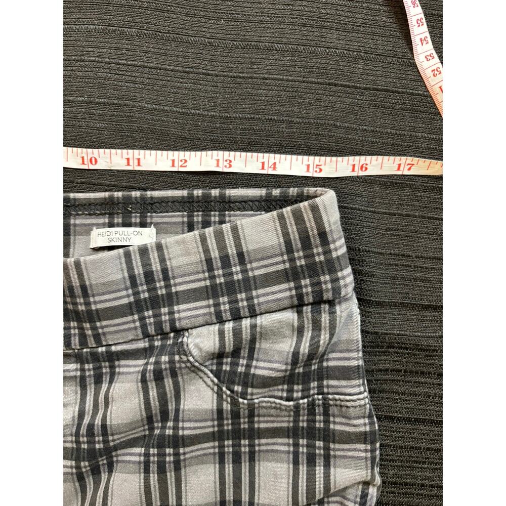 NINE WEST Wm Sz 12 Glasgow Plaid Heidi Pull-On Pants Charcoal Gray & Black - Picture 7 of 8